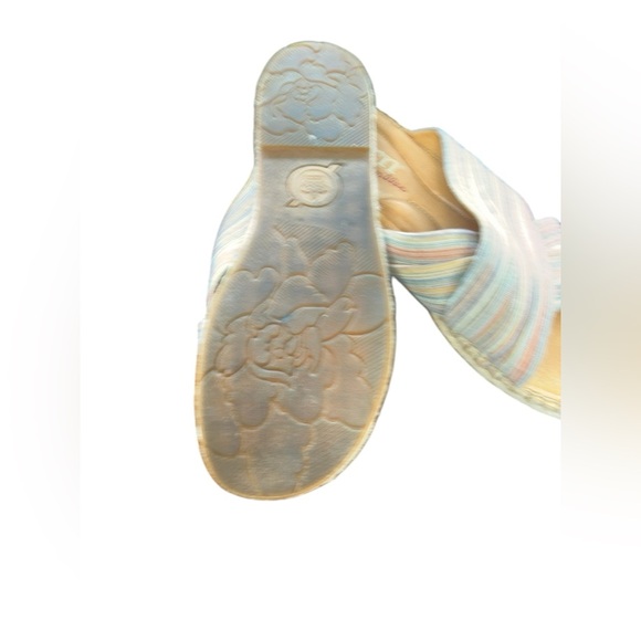 Born Espadrilles Sandals Women's 10M
Pretty soft neutral striped canvas comfort - Picture 9 of 10